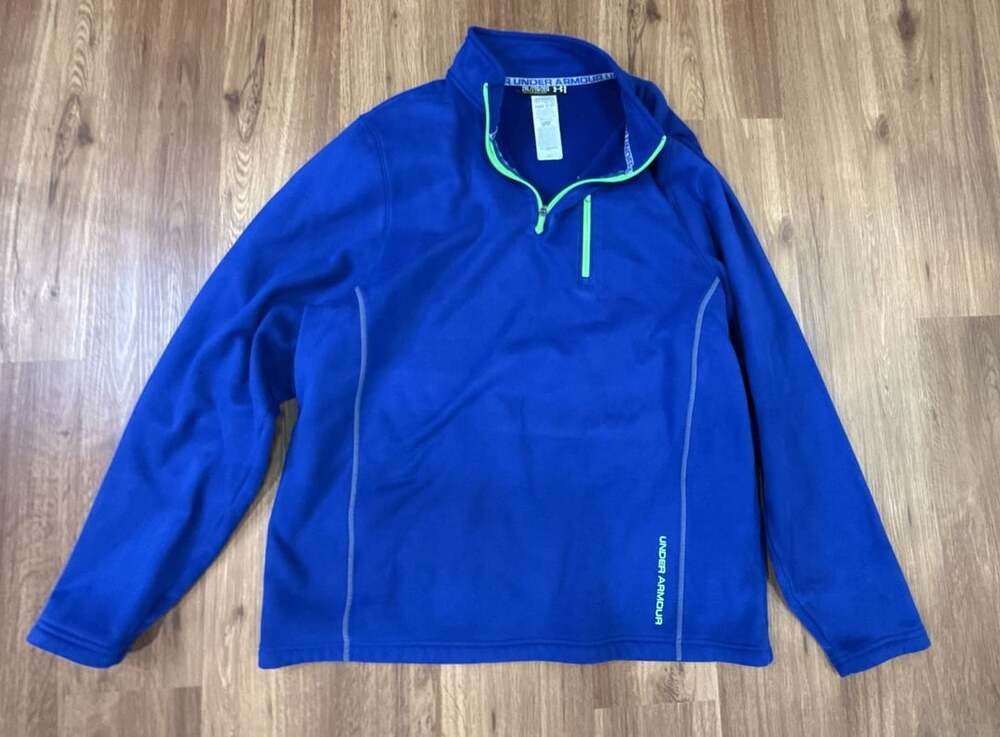 Under Armour ColdGear 1/4 Zip Fleece Pullover Size 2XL Blue